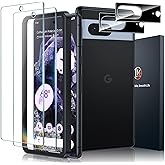LK 2 Pack for Google Pixel 8 Screen Protector, 2 Pack Camera Lens Protector | HD Ultra-thin, 9H Hardness Tempered Glass CellPhone Screen Protector for Pixel 8 Fingerprint Compatible, Laptop