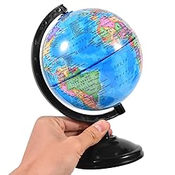 KISEER Rotating World Globe 6 Inch Spinning Earth