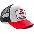 Massey Ferguson Logo Hat, Heather Gray with Red Brim and Black Mesh