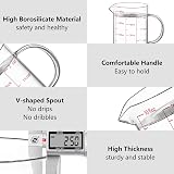 Luvan 500ml Glass Measuring Jug with 3 Scales ml oz cup High Borosilicate view 3