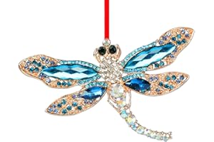 WhatSign Metal Dragonfly Ornaments for Christmas Tree - Dragonfly Gifts for Women, Girls & Kids