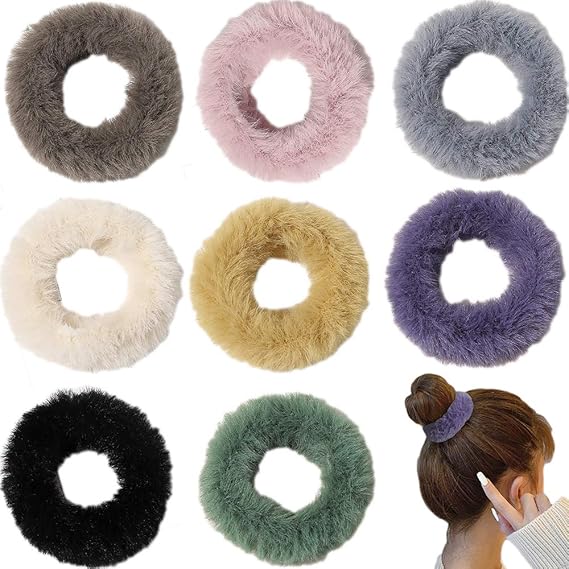 8 unidades esponjosas coleteros peludos de
