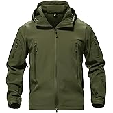 TACVASEN Men's Special Ops Military Tactical Soft Shell Winter Warm Fleece Lined Jacket Rain Hood Coat Hiking Snowboard