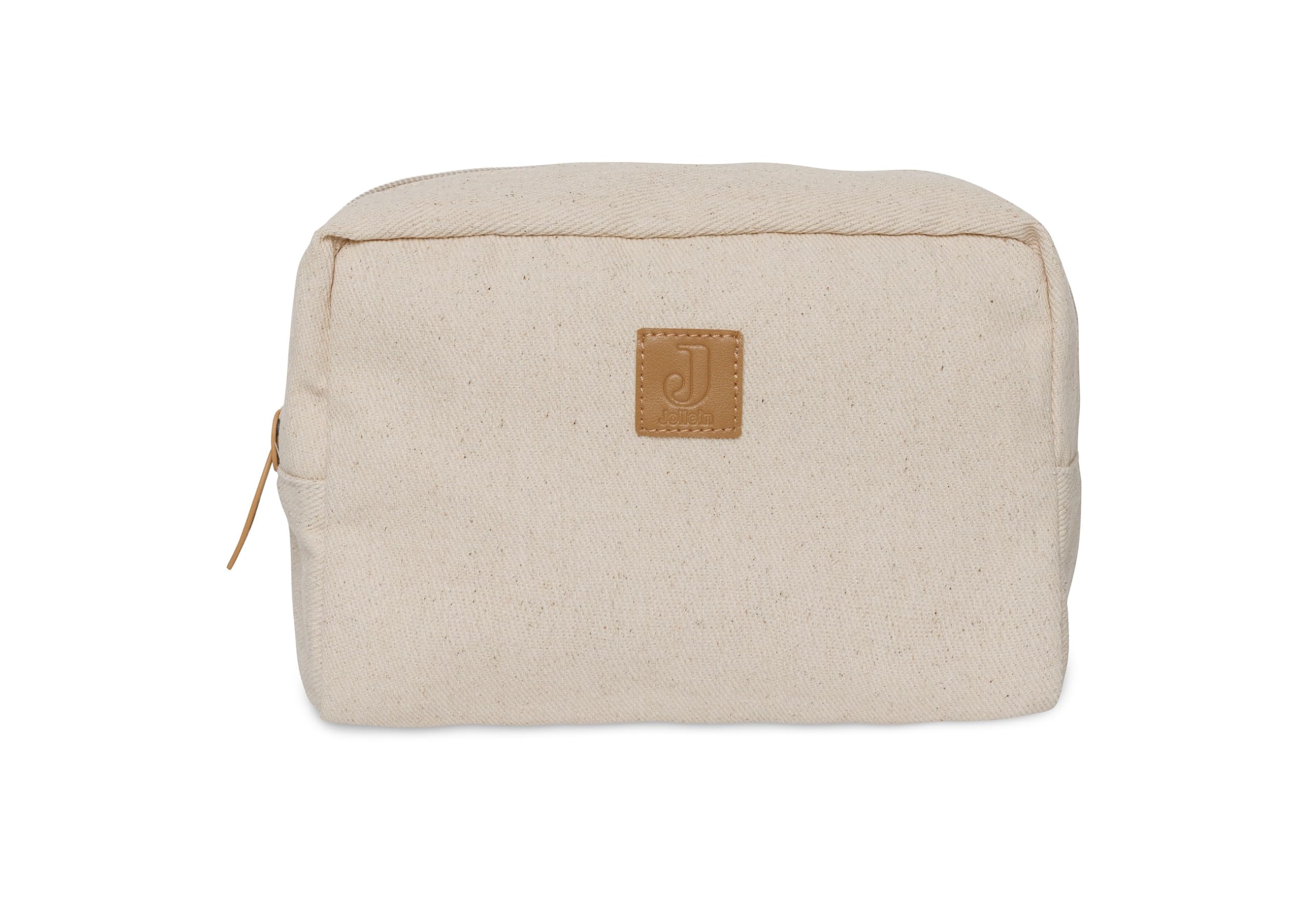 Jollein Multifunctional Bag - Modern Twill Linen-Style Nappy Bag - Beige, 23x19x10 cm