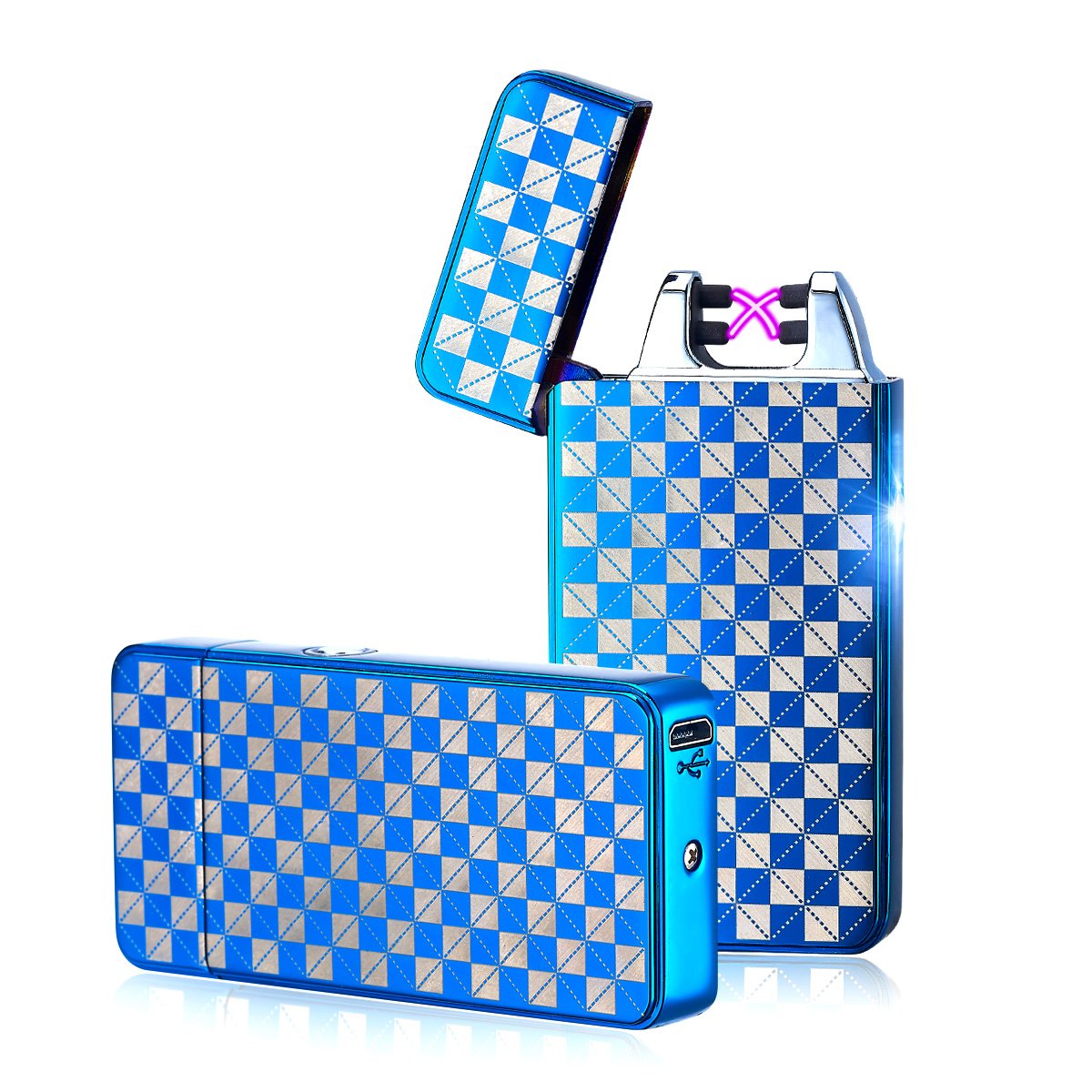 Usb Lighter,Lighters for Men and Women Windproof Usb Rechargeable Arc lighter Electric Lighter Best Gift