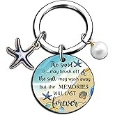 Iweca Beach Gifts For Women Starfish Decor Seashell Ocean Decor Beachy Christmas Ornaments Starfish Keychain For Christmas Long Distance Gifts For Friends Birthday Beachy Accessories Stuff
