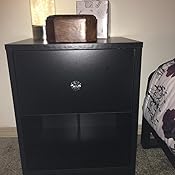 Amazon Com Tvilum Portland 1 Drawer Nightstand Black Furniture Decor