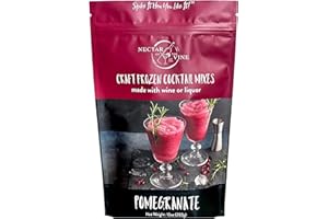 Nectar of the Vine Pomegranate Wine Slushy Mix, Just Add Wine, Liquor or Make a Mocktail, Frozen Cocktail Drink Mix, Up to 10 Servings, All-Natural Cane Sugar, Refreshing & Flavorful