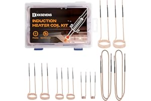 KKSEVENS Induction Heater Coil Kit 10PCS, Induction Heater Coils with Varying Lengths with Flexibility and Long Lifespan for Magnetic Induction Heater Bolt Removal,Gold