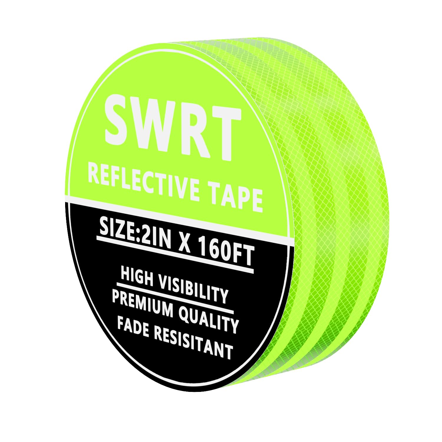 Photo 1 of SWRT 2 Inch X 160 FT Reflective Tape Outdoor Waterproof DOT-C2 Fade Resistant Fluorescent Green Reflective Strong Adhesive Safety Warning Reflector Conspicuity Tape for Trailer Trucks Bikes