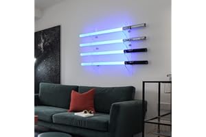 BYTOTU Lightsaber Stand,Lightsaber wall mount horizontal-katana sword wall mount display-Samurai Sword wall mount black plexiglass-Lightsaber wall mount vertical,Clear Plexiglass (lightsaber not included)