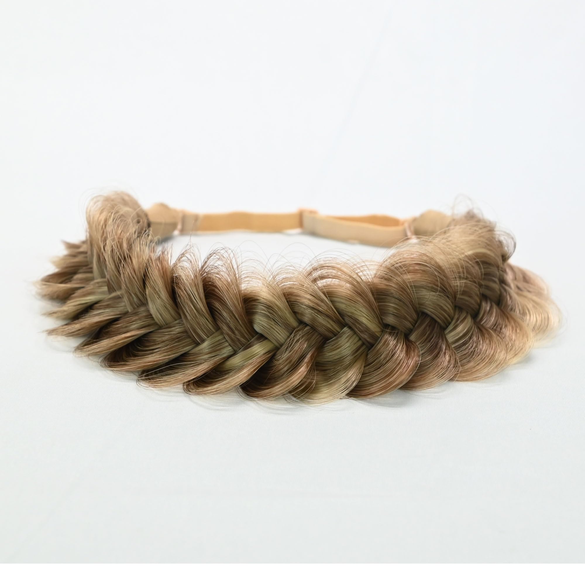 TOECWEGR Extensions Headband Hair Band Braided Classic Chunky Wide Plaited Wedding Fluffy Braids Wig Women Girl Beauty Accessory (Coffee Colour) — image 1