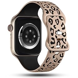 CreateGreat Engraved Leopard Bands Compatible with