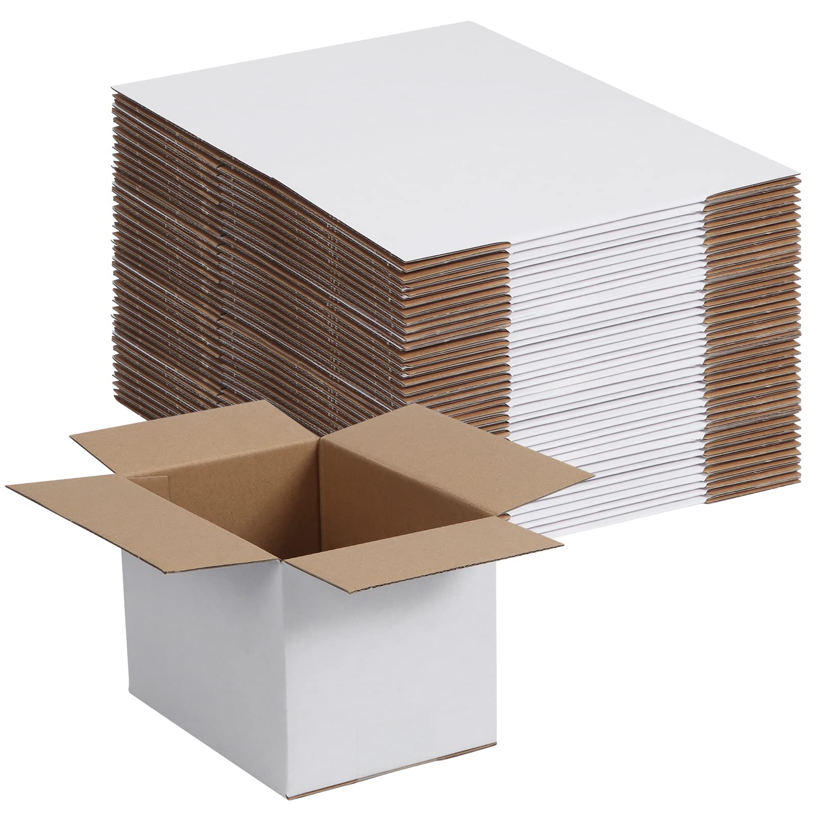 Photo 1 of SPEPLA Shipping Boxes for Small Business, White 40 Pack 7x5x5 Inch Corrugated Cardboard Boxes for Packaging, Mailing, Storage