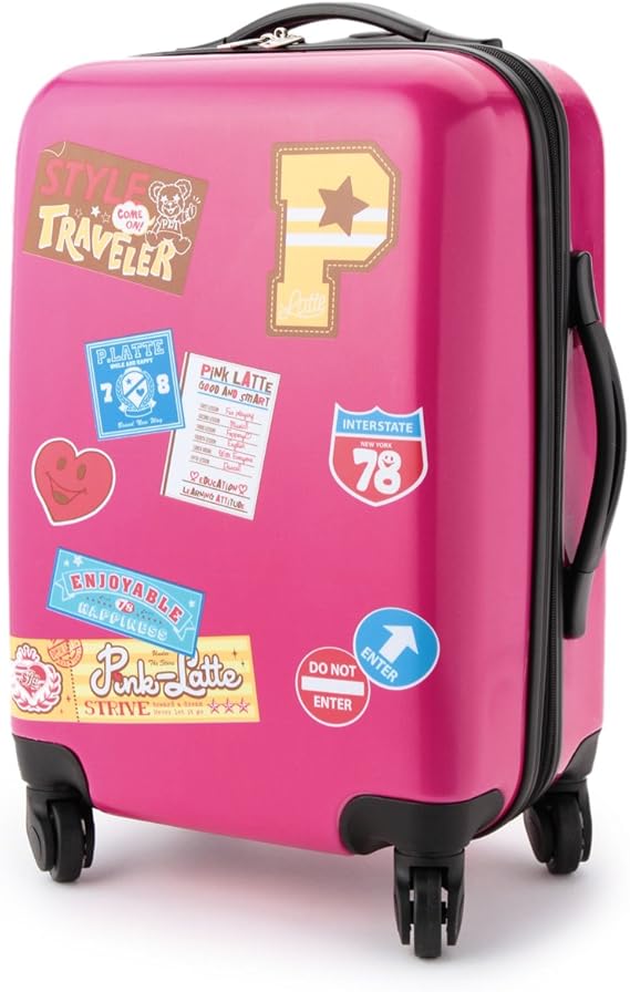 Amazon ピンク ラテ その他 ステッカー風デザインキャリーバッグ キッズ ピンク系 073 00 ベルト 通販