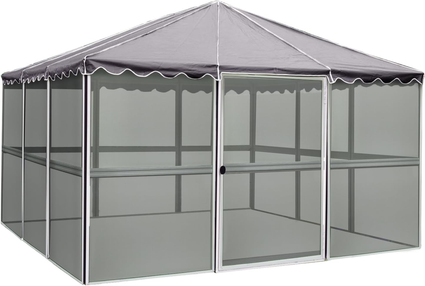 Casita 12-Panel Square Screenhouse 21122, White with Gray Roof