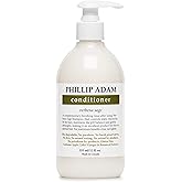 Phillip Adam Verbena Sage Conditioner for Silky Soft Hair - Add Hydration and Reduce Frizz - Silicone Free and Paraben Free - 12 Fl Oz