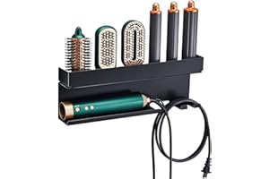 LOXSUN Curling Iron Holder Wall Mounted, Hair Tool Organizer, Hair Straighteners Holder Styler Accessories Metal, Hairdryer Holder for Bathroom, Flat Iron Holder for Vanity Bedroom Bathroom Barber Shops