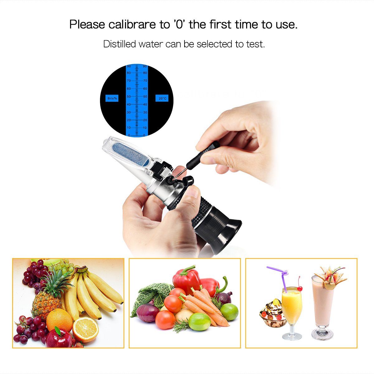iitrust Brix Refractometer,Portable Hand Held Sugar Content Measurement
