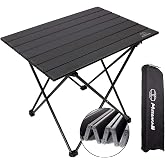 MSSOHKAN Camping Table Folding Portable Camp Side Table Aluminum Lightweight Carry Bag Beach Outdoor Hiking Picnics BBQ Cooking Dining Kitchen