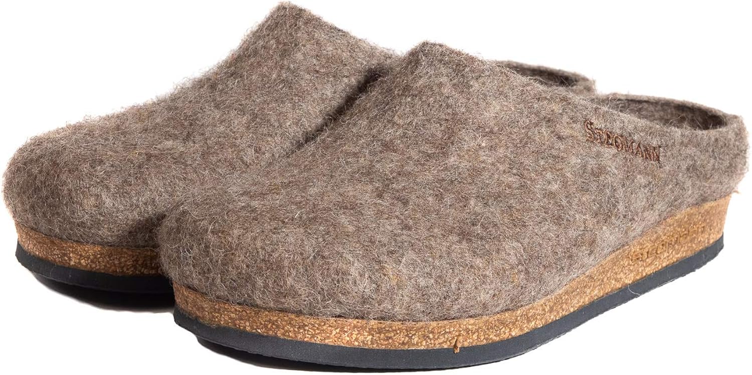 Stegmann 108 Natural Shetland Sheep Comfort Felt Clog with Cork Sole