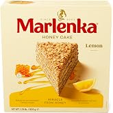 Marlenka Lemon Honey Cake (Medovnik), Traditional European Honey Layer Cake, 800g (28.2 oz)