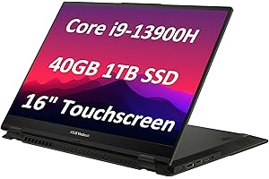 IST COMPUTERS ASUS Vivobook S 16 Flip 2-in-1 Laptop (16" FHD+ Touchscreen, Intel 14-Core i9-13900H, 40GB RAM, 1TB SSD) for Creator, Photographer, Designer, Backlit Keyboard, 1080p Webcam, Win 11 Pro w/Copilot