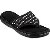 isotoner Womens Jersey Dot Ada Thong with Microterry Sock