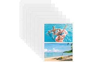 Fabmaker 30 Pack Photo Sleeves for 3 Ring Binder - (5x7, for 120 Photos), Archival Photo Page Protectors 5x7, Clear Plastic Photo Album Refill Pages Photo Pockets, Postcard Sleeves, Acid-Free