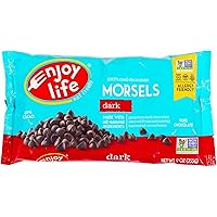 Enjoy Life Dark Chocolate Regular Size Morsels, Net Wt 9 OZ Per Package, Multi-Pack of 4 Packages. Dairy-Free, Nut-Free, and 