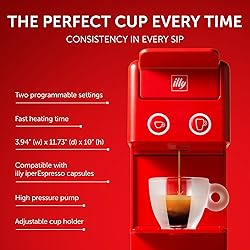 Illy Y3.3 Espresso Machine, Single Serve Coffee