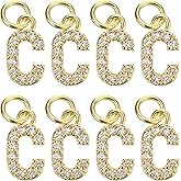uxcell Rhinestone Letter Charm, Letter Charm Alphabet Pendant for DIY Bracelets Necklace Jewelry Making