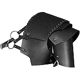 Jigglyjoo Medieval Armor Faux Leather Pauldron Shoulder Armor, Perfect Viking Accessories for LARP, Cosplay, and Halloween
