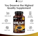 New Leaf Shilajit Capsules 1400mg 60% Fulvic Acid 120 Caps UK Made view 4