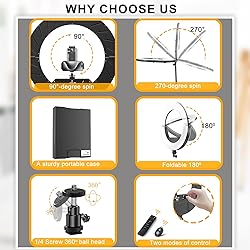 JJ JIANJIN Ring Light Kit:18"/45cm Outer 55W6700k