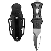 Scuba Choice Compact 7" Stainless Steel Point Tip BCD Knife, 420 Stainless Steel Blade, Ergonomic Moulded Nylon Grip, Compact for Scuba Diving, Outdoor &amp; Survival Use