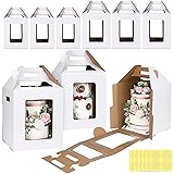Moretoes 6pcs Cake Boxes, 2 Sizes 10x10x12