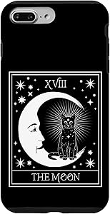 iPhone 7 Plus/8 Plus Tarot Card Crescent Moon and Black Cat Cosmic Graphic Case