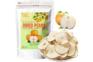 GENERIC Dried Pear Slices Dehydrated Pear Slices Bulk 4.23oz/120g - Dried Fruits No Sugar Added, All Natural Vegan. Dried Pears for Tea, Cocktails, Baking, Crafts Decor & Healthy Snacks, Resealable Bag