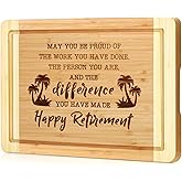 Retirement Gift for Woman 2026, Engraved Cutting Board Retirement Gifts for Women Men, Coworker Leaving Gifts Happy Retired Present for Coworker Friend Boss Teacher Nurse Mom Retired