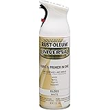 Rust-Oleum 245199 Universal Enamel Spray Paint, 12 oz, Gloss White