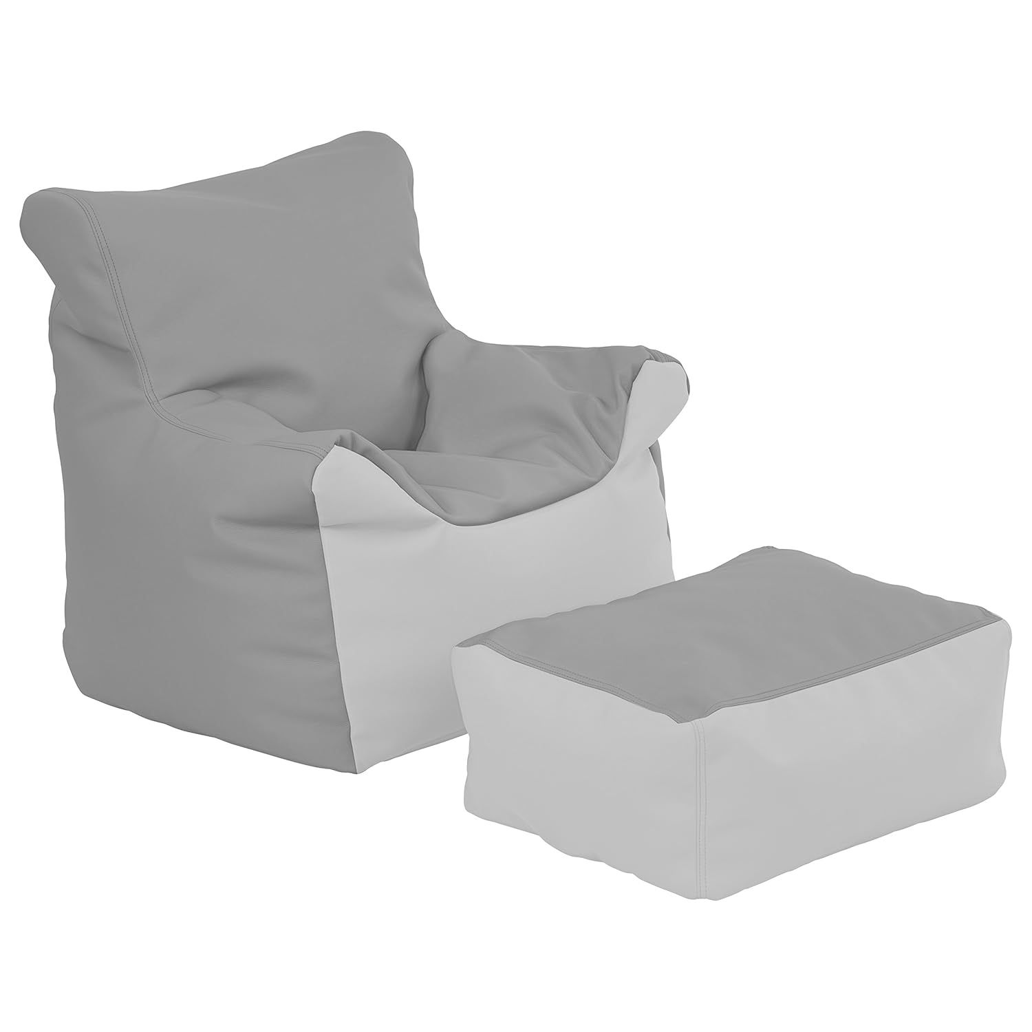 Best grey vinyl storage ottoman