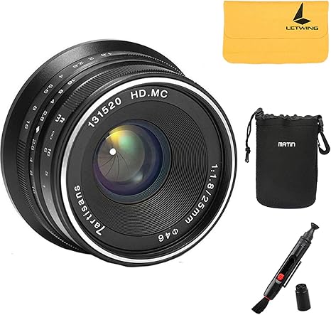 Amazon 正規品 7artisans カメラ 一眼レンズカメラ用 7artisans 25mm F1 8 単焦点レンズ マニュアルフォーカス固定マウント ソニーe ii r rii s A6500 などの機種 用レンズ 黒 カメラ用交換レンズ 通販