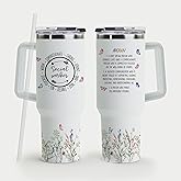 MAHOMAY Social Worker Gifts - Tumbler Mug, Office Decor, 40oz with Handle and Straw