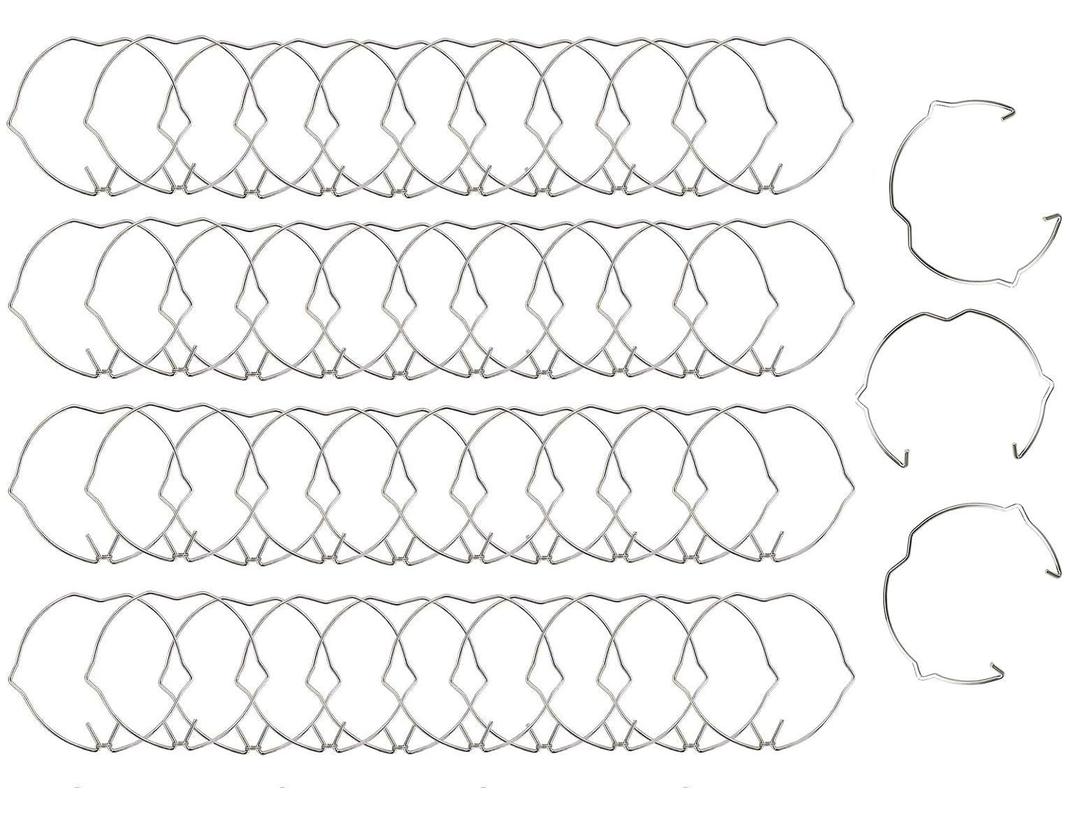 Lamp Retaining Spring Clip Ring (50pcs) Compatible with 50mm MR16 GU10 Spotlights Downlight