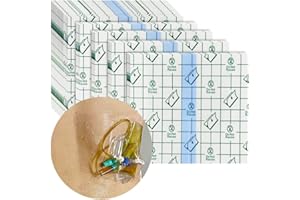 DIABELT Waterproof PICC Line Shower Cover Large Coverage Shields Central Line Peritoneal Dialysis Chest Port Feeding Tube PD Catheter Belt Moisture Barrier Accessories Women Men 9"x9"(Pack of 25)