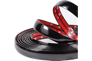 SBWLKJ 25FT Automotive Trim Molding 1-3/16"(30mm) Wide Universal Car Side Moldings(Self Adhesive) UV-Protected Scratch-Proof for All Vehicles Body Door Window Bumper, Glossy Black