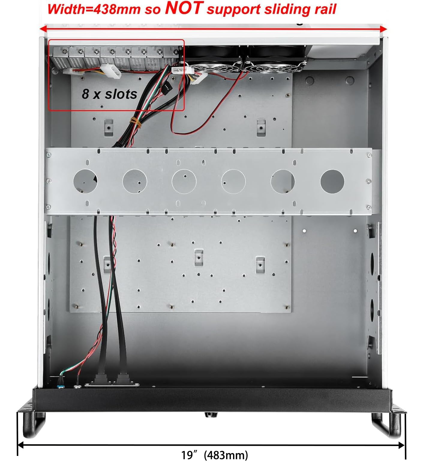 RackChoice 4U rackmount Server Chassis Support Liquid Cooling AIO Cooler Compatibility up to Elevated 360mm Radiator