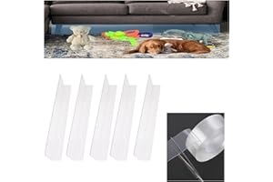 WEIHAOSKY Under The Couch Blocker Clear Toy Blockers for Furniture - Stop Things from Going Under Couch Sofa Bed and Other Furniture (2" H* 15.74" L *5Pcs Total 78.74" L)