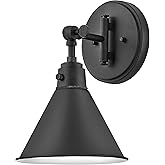 Hinkley Arti Medium Adjustable Single Light Sconce, Single Pivot Point, On/Off Switch, Black